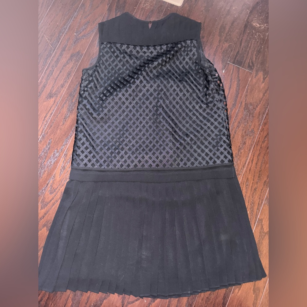 Raoul Black Mesh Pattern Dress